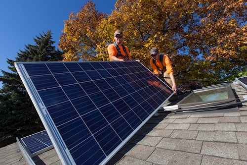 Solar panel installation