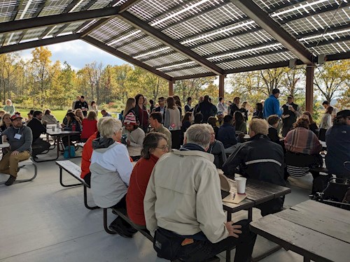 Networking at Climate Champion celebration