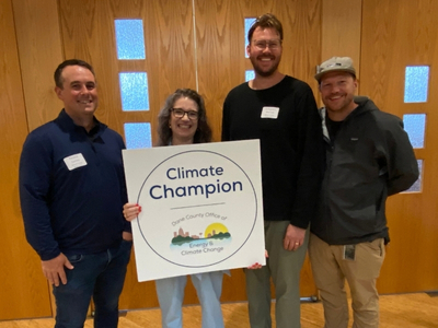 Photo of 2026 Climate Champion with Dane County Executive Melissa Agard