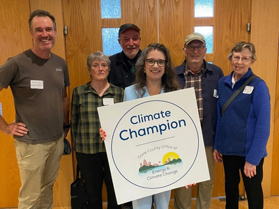 Photo of 2026 Climate Champion with Dane County Executive Melissa Agard