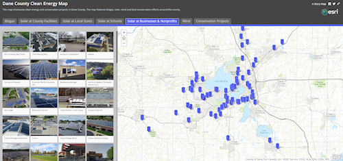 Map of clean energy projects