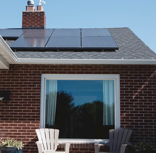 Solar Panels on a house