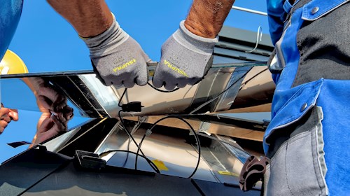 Solar Panels being installed