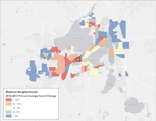 Vilas neighborhood canopy map