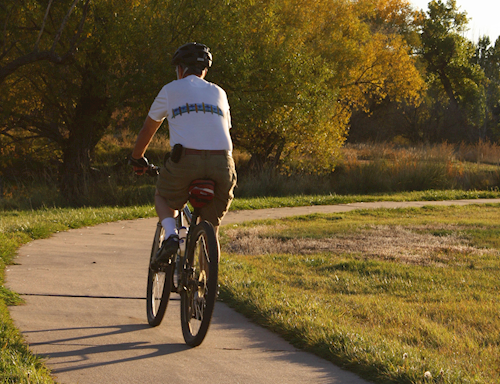 person biking
